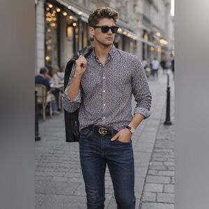 Sz L Bonobos Slim Dir Men's Floral Shirt NWOT